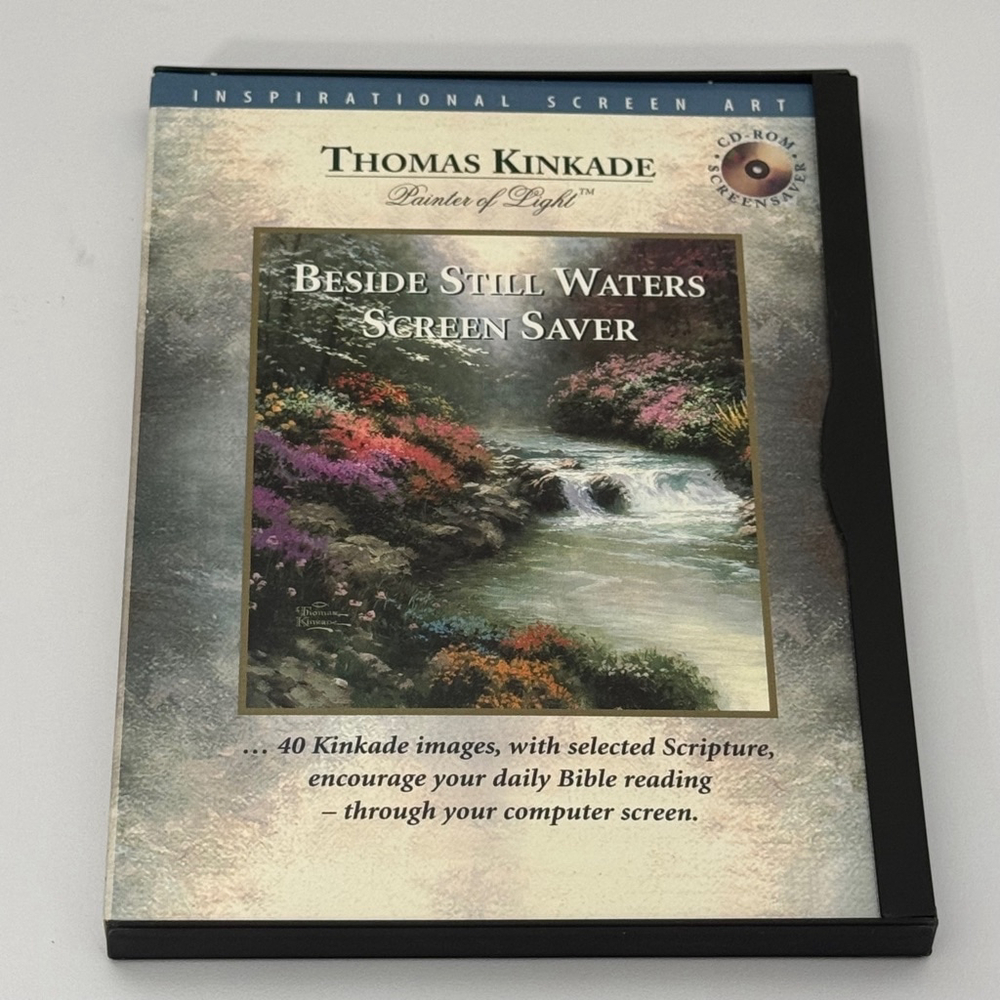 Thomas Kinkade, "Painter of Light" CD-ROM Screen Saver "Beside Still Water